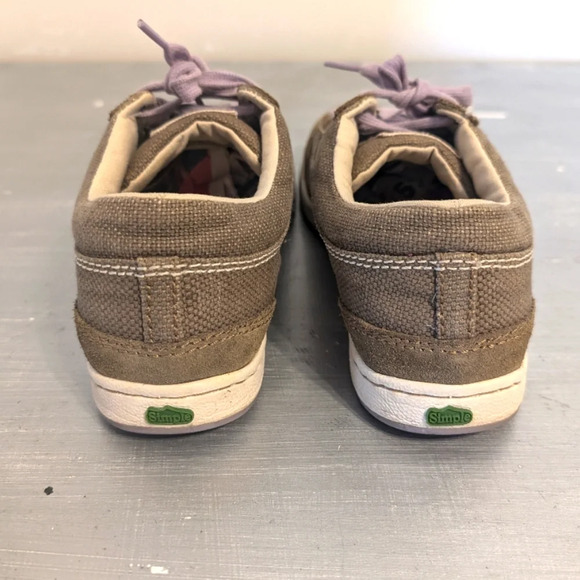 Simple Biodegradable Women’s Canvas  Olive Green eco Sneakers Size 7.5 - Picture 10 of 11